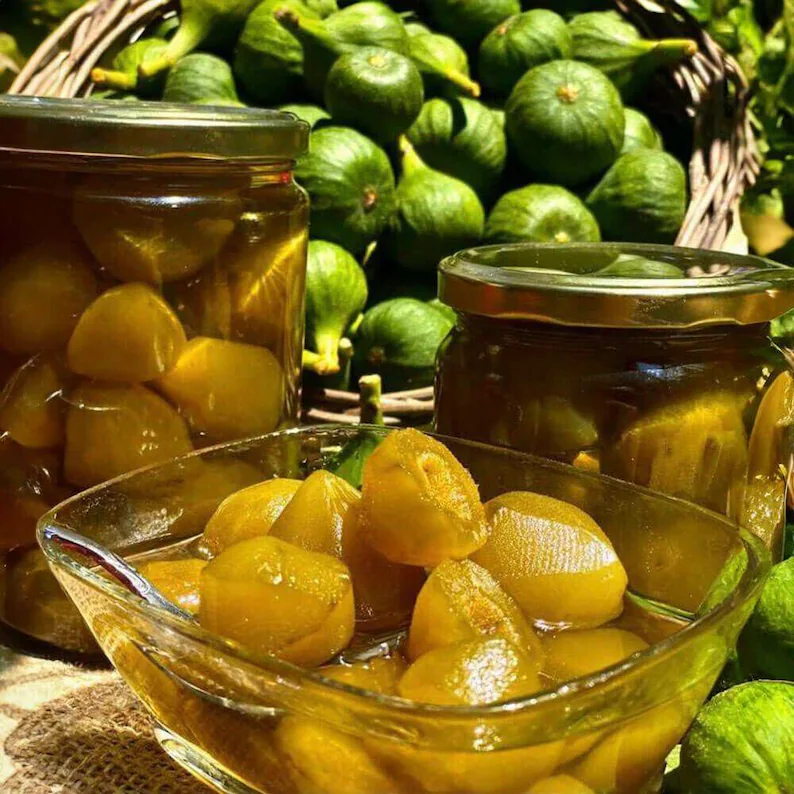 Higos verdes en almíbar: recolección y tres escaldados